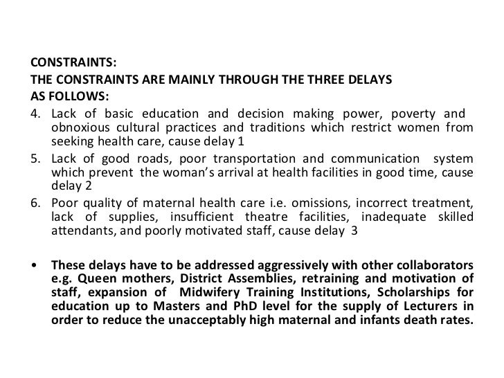 why is maternal mortality important ghana maternal and child health